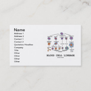 Blood Cell Lineage (Hematology) Business Card