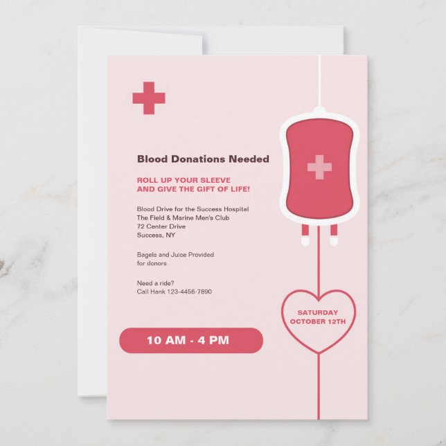 Blood Donor Month Request Invitation (Front)