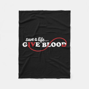 Blood Donor Save A Life Give Blood Donation Awaren Fleece Blanket