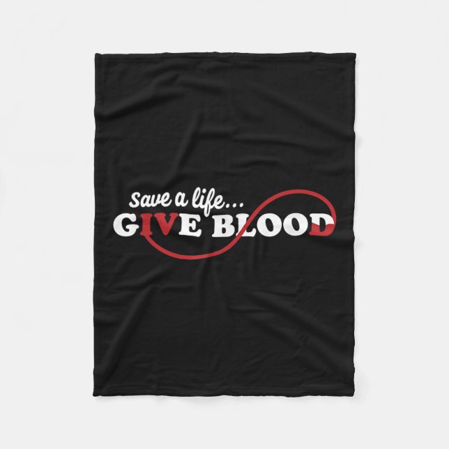Blood Donor Save A Life Give Blood Donation Awaren Fleece Blanket (Front)