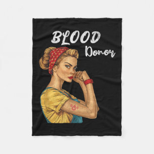 Blood Donor Women Bandanna Lives Blood Donation Aw Fleece Blanket
