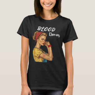 Blood Donor Women Bandanna Lives Blood Donation Aw T-Shirt