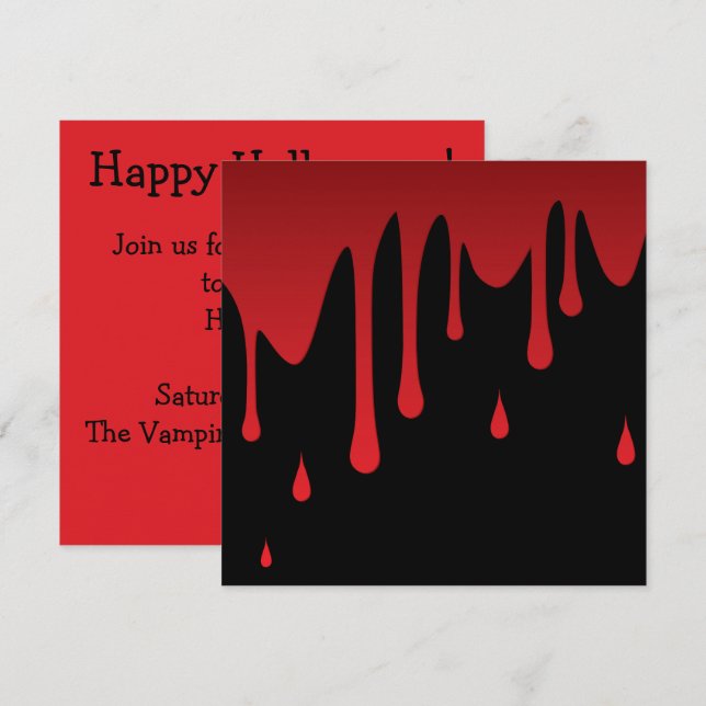 Blood dripping invitation (Front/Back)