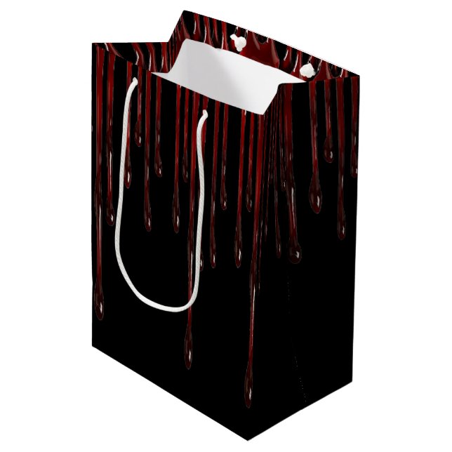 Blood Drips Medium Gift Bag (Front Angled)