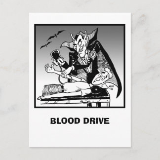 BLOOD DRIVE POSTCARD