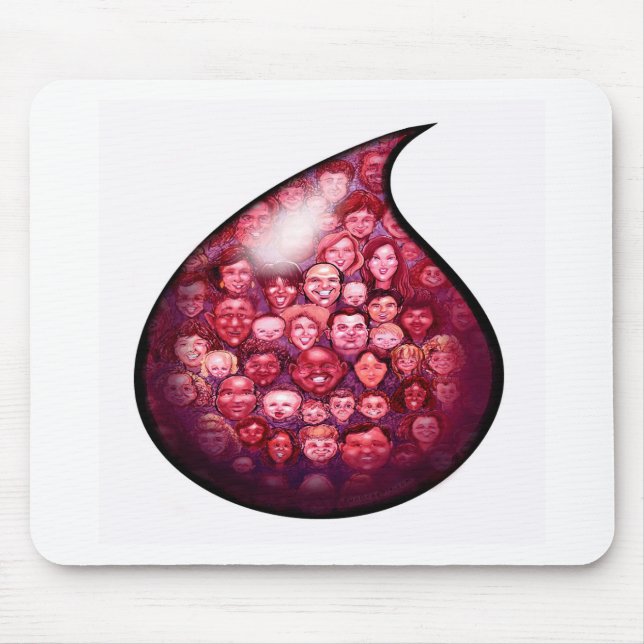 Blood Drop Mouse Pad (Front)