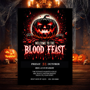 Blood Feast Halloween Invitation