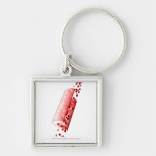 Blood flowing through an artery key ring