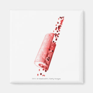 Blood flowing through an artery magnet