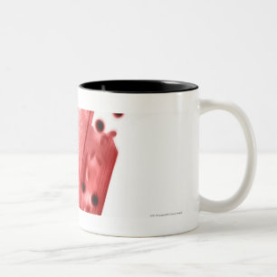 Blood flowing through an artery Two-Tone coffee mug