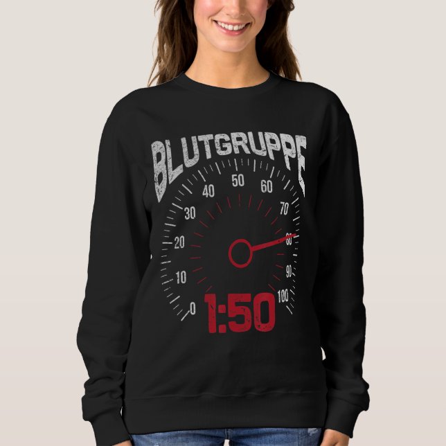 Blood Group 150 Oil Petrol Motorcycle Biker 2 Stro Sweatshirt (Front)