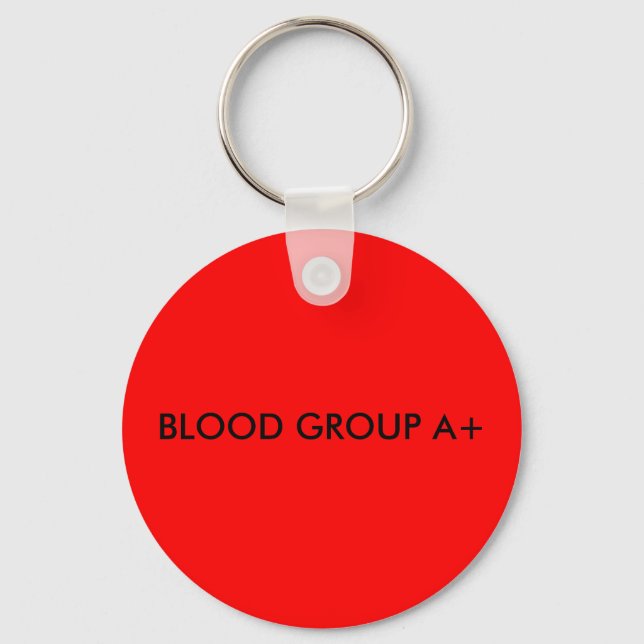 BLOOD GROUP A+ KEY RING (Front)