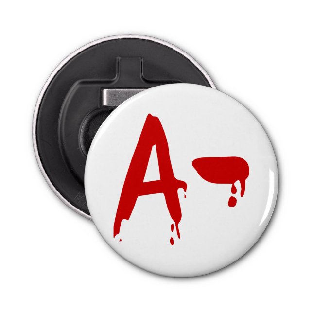 Blood Group A- Negative #Horror Hospital Bottle Opener (Front)