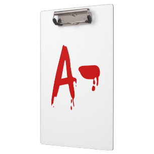 Blood Group A- Negative #Horror Hospital Clipboard