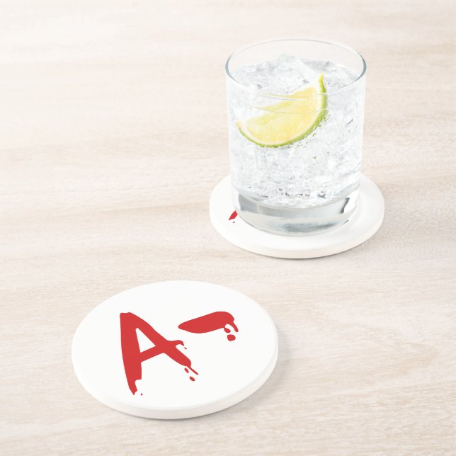 Blood Group A- Negative #Horror Hospital Coaster (Side)