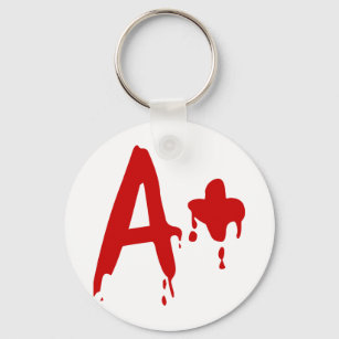 Blood Group A+ Positive #Horror Hospital Key Ring
