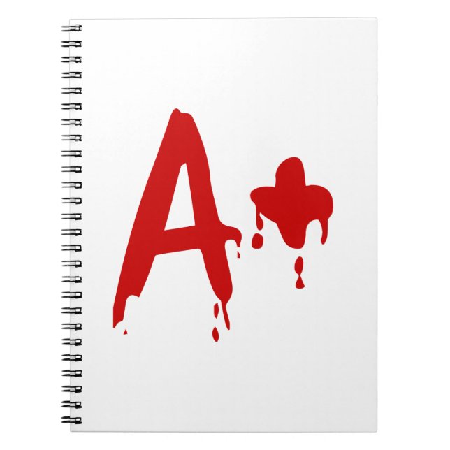 Blood Group A+ Positive #Horror Hospital Notebook (Front)