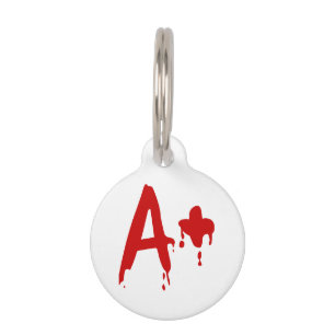 Blood Group A+ Positive #Horror Hospital Pet Tag