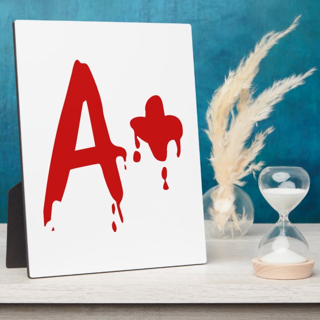 Blood Group A+ Positive #Horror Hospital Plaque (Side)