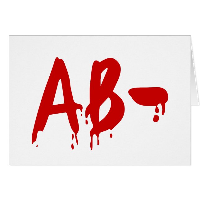 Blood Group AB- Negative #Horror Hospital (Front Horizontal)