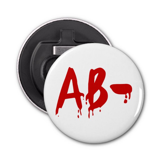Blood Group AB- Negative #Horror Hospital Bottle Opener (Front)