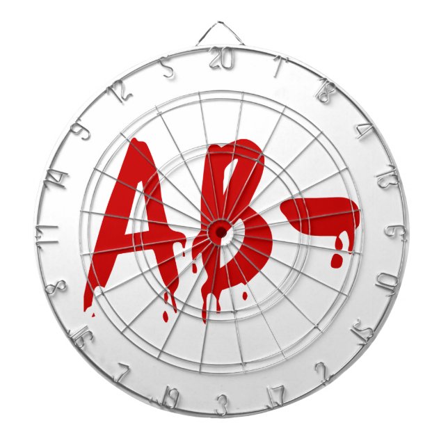 Blood Group AB- Negative #Horror Hospital Dartboard (Front)