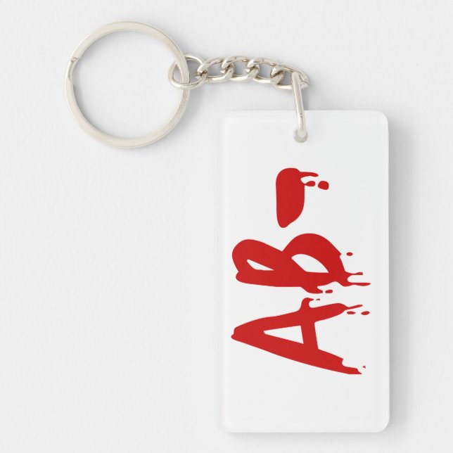 Blood Group AB- Negative #Horror Hospital Key Ring (Front)
