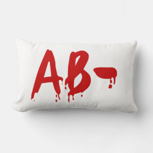 Blood Group AB- Negative #Horror Hospital Lumbar Cushion