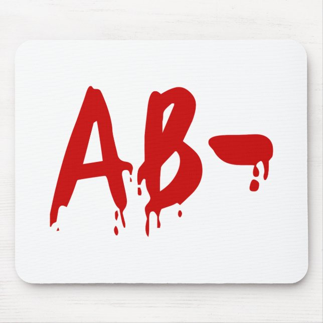 Blood Group AB- Negative #Horror Hospital Mouse Pad (Front)