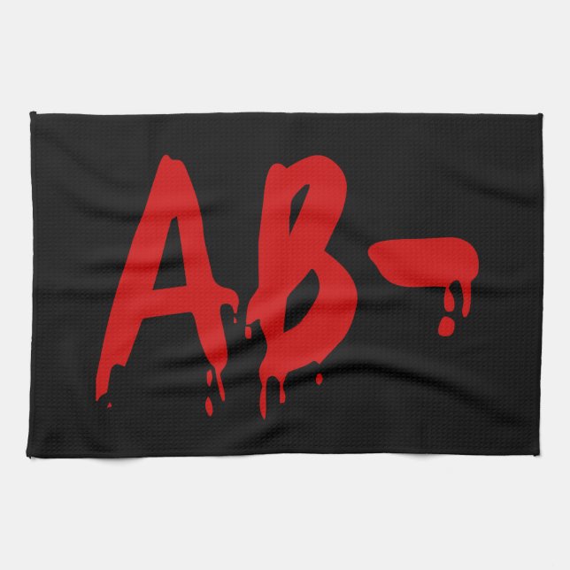 Blood Group AB- Negative #Horror Hospital Tea Towel (Horizontal)
