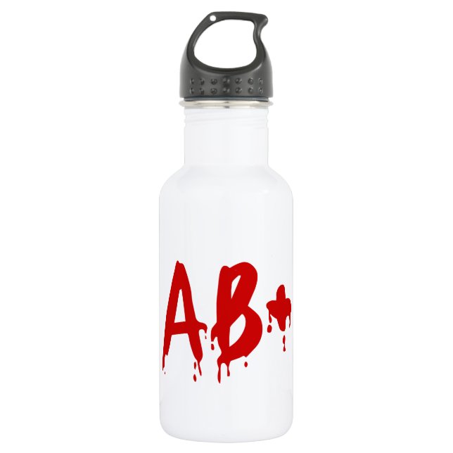 Blood Group AB+ Positive #Horror Hospital 532 Ml Water Bottle (Front)