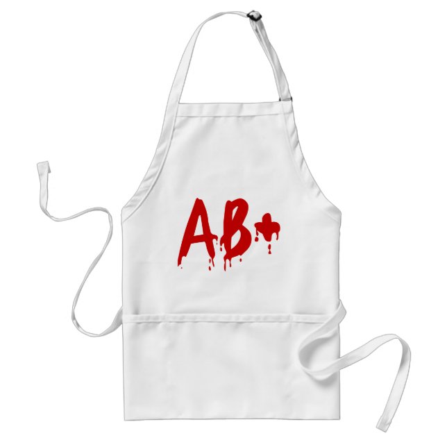 Blood Group AB+ Positive #Horror Hospital Standard Apron (Front)