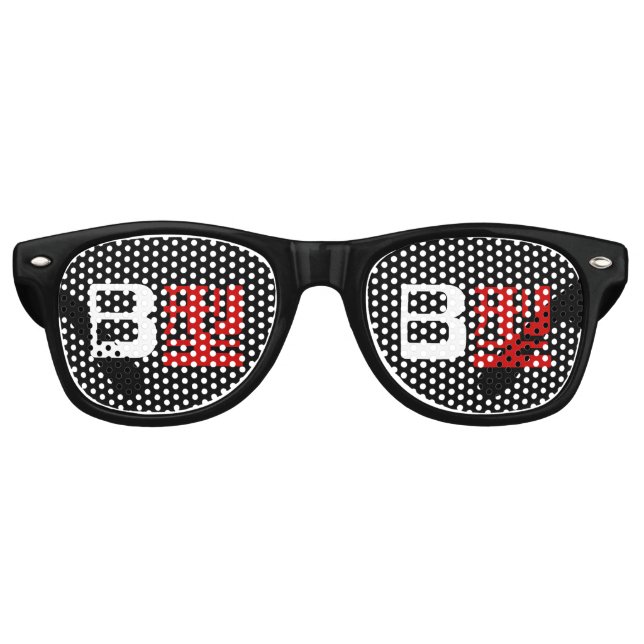 Blood Group B Japanese Kanji Retro Sunglasses (Front)