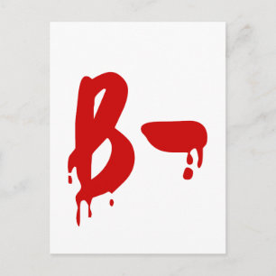 Blood Group B- Negative #Horror Hospital Postcard
