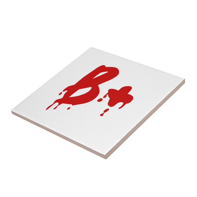 Blood Group B+ Positive #Horror Hospital Tile (Side)