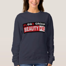 Blood Group Beauty +ve empowering text design