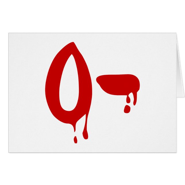 Blood Group O- Negative #Horror Hospital (Front Horizontal)