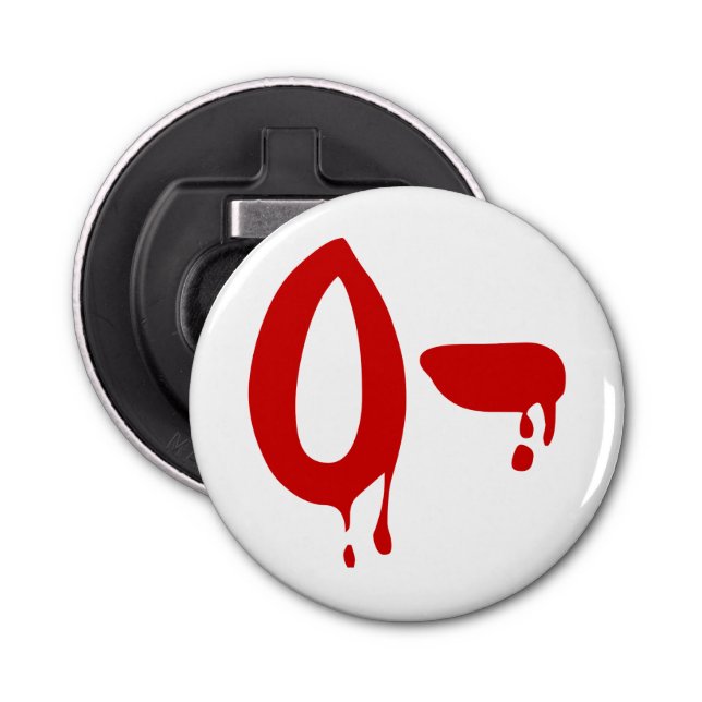 Blood Group O- Negative #Horror Hospital Bottle Opener (Front)