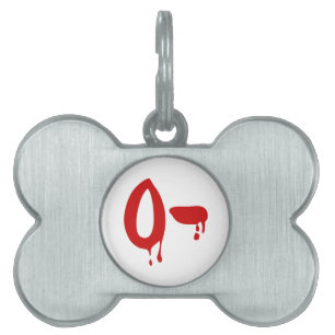 Blood Group O- Negative #Horror Hospital Pet Name Tag