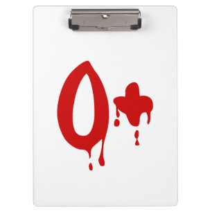 Blood Group O+ Positive #Horror Hospital Clipboard
