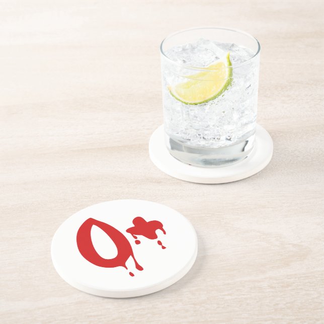 Blood Group O+ Positive #Horror Hospital Coaster (Side)