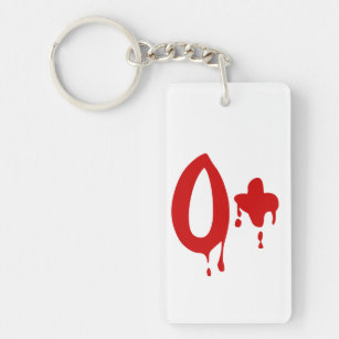 Blood Group O+ Positive #Horror Hospital Key Ring