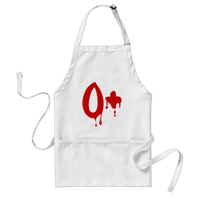 Blood Group O+ Positive #Horror Hospital Standard Apron (Front)