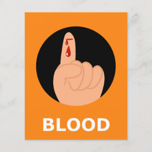 BLOOD Halloween Flashcard