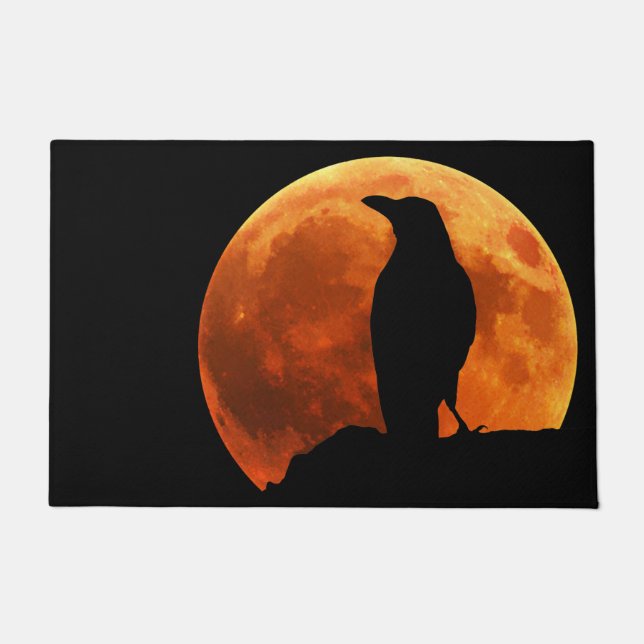 Blood Moon and Raven Doormat (Front)