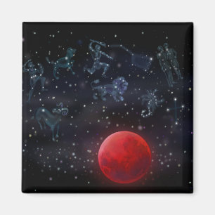 Blood Moon Constellations Magnet