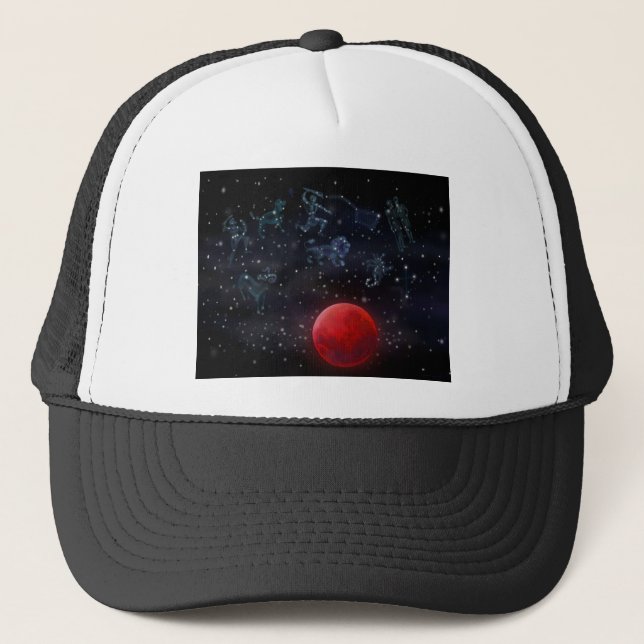 Blood Moon Constellations Trucker Hat (Front)