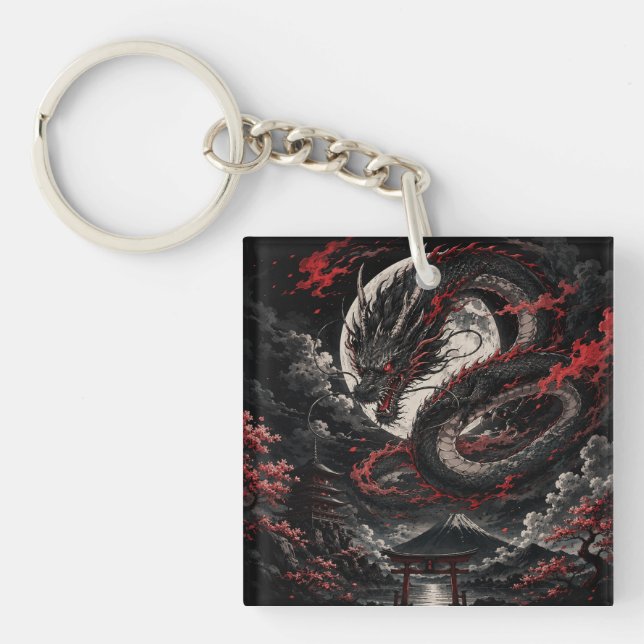 Blood Moon Dragon Key Ring (Front)