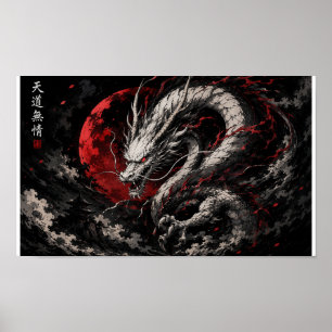 Blood Moon Dragon Poster