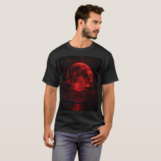 🌕🩸 Blood Moon Eclipse: Dark Fantasy Art T-Shirt